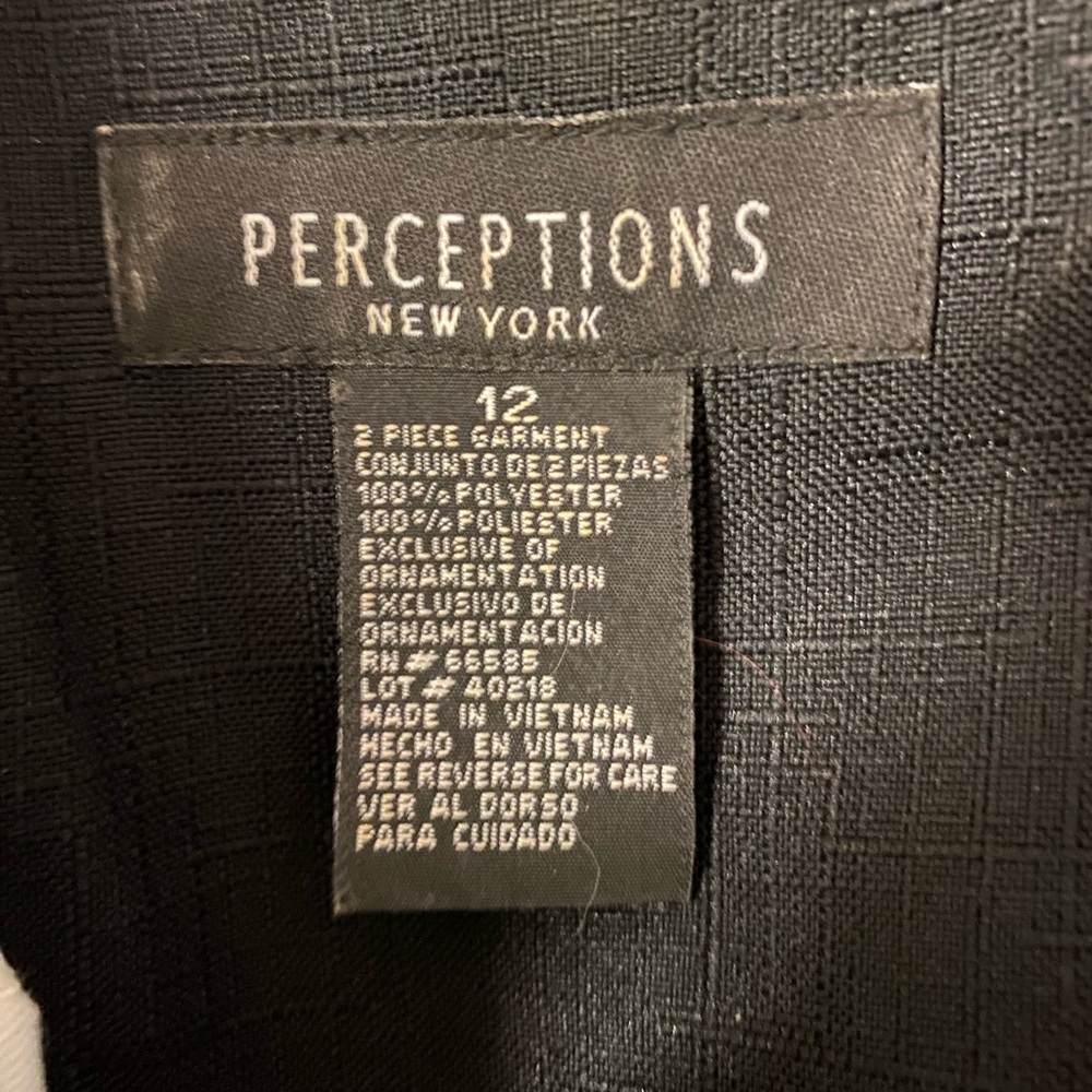 Perceptions,Crop Jacket, Size 12 Blue Embroidered… - image 2